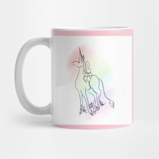 Elegant Rainbow Unicorn Mug